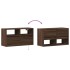 Mueble de TV de pared con luces LED marrón roble 80x31x45