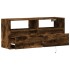 Mueble de TV de pared con luces LED roble ahumado 100x31x45