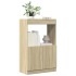 Aparador alto madera ingeniería roble Sonoma 63x33x100