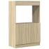 Aparador alto madera ingeniería roble Sonoma 63x33x100