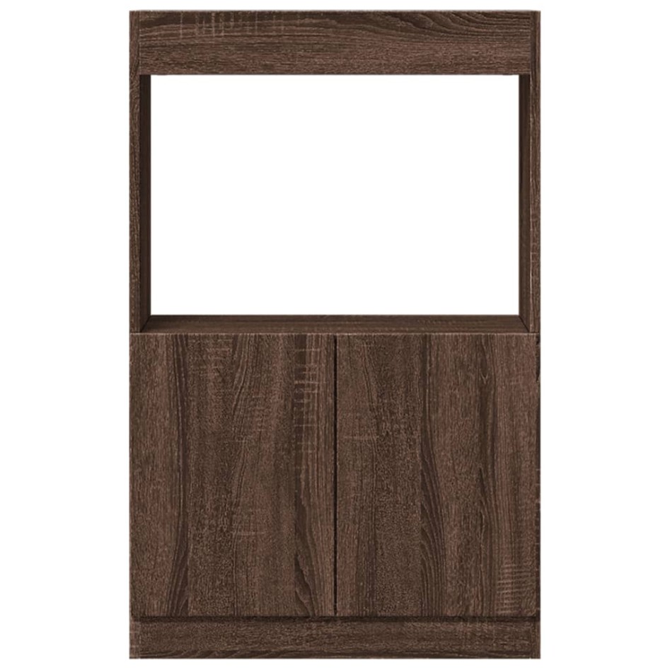 Aparador de madera de ingeniería marrón roble 63x33x100