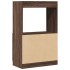 Aparador de madera de ingeniería marrón roble 63x33x100