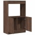 Aparador de madera de ingeniería marrón roble 63x33x100