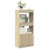 Aparador de madera de ingeniería roble Sonoma 63x33x140
