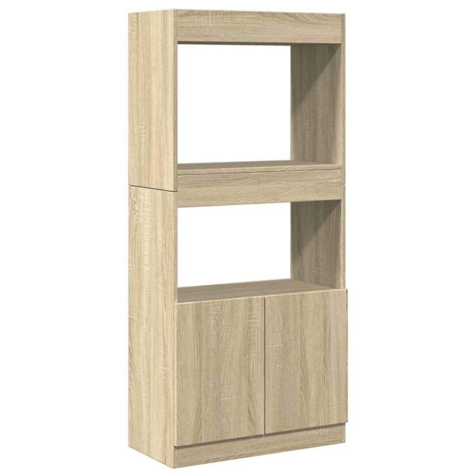 Aparador de madera de ingeniería roble Sonoma 63x33x140