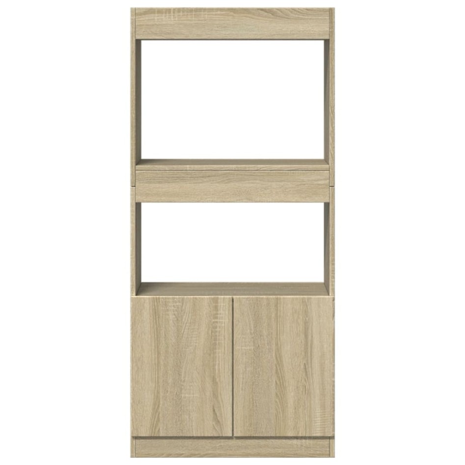 Aparador de madera de ingeniería roble Sonoma 63x33x140