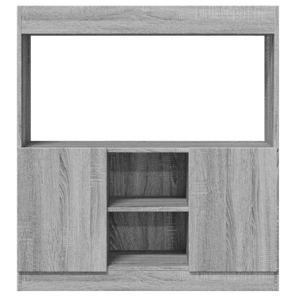 Aparador de madera de ingeniería gris Sonoma 92x33x100