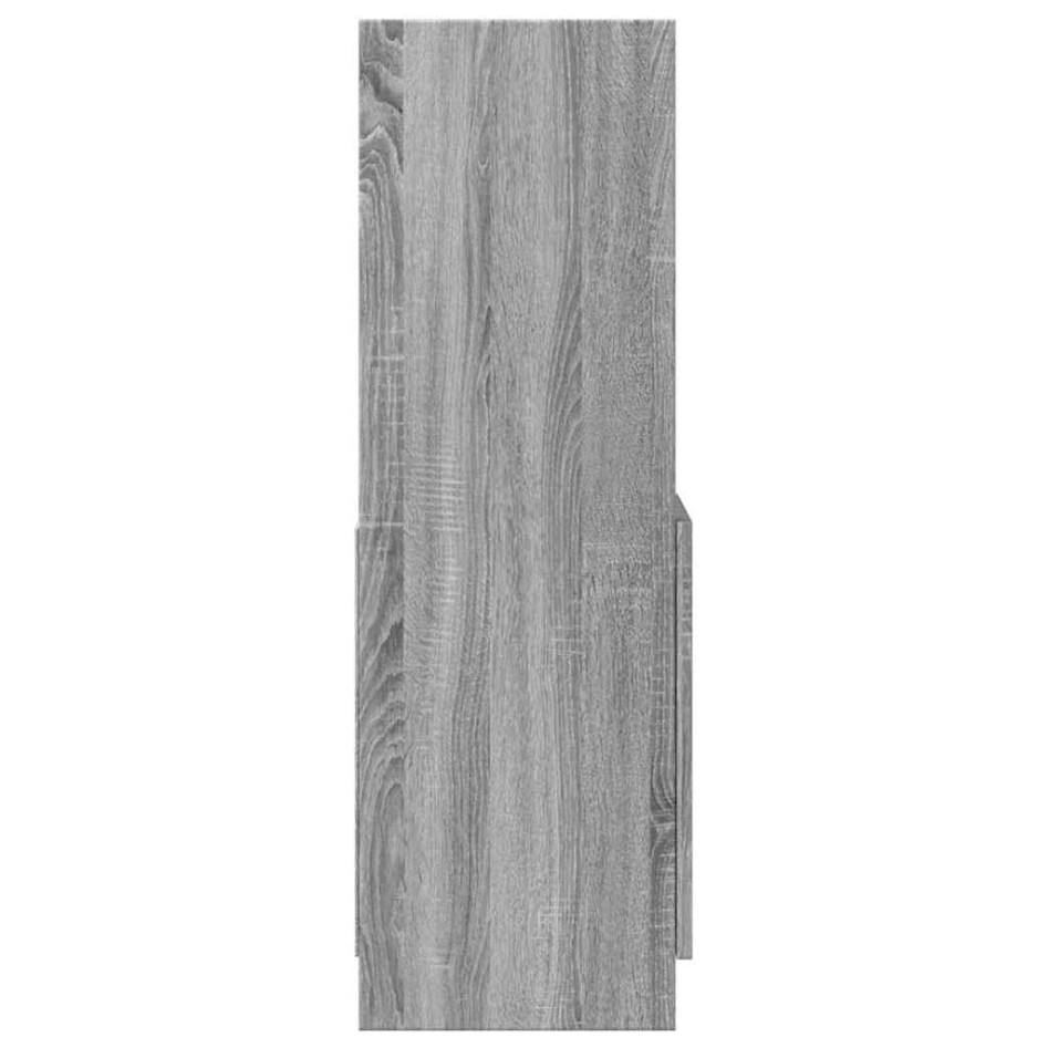 Aparador de madera de ingeniería gris Sonoma 92x33x100