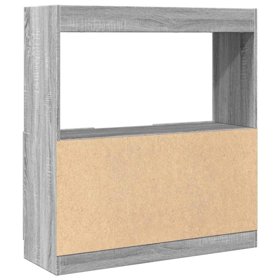 Aparador de madera de ingeniería gris Sonoma 92x33x100