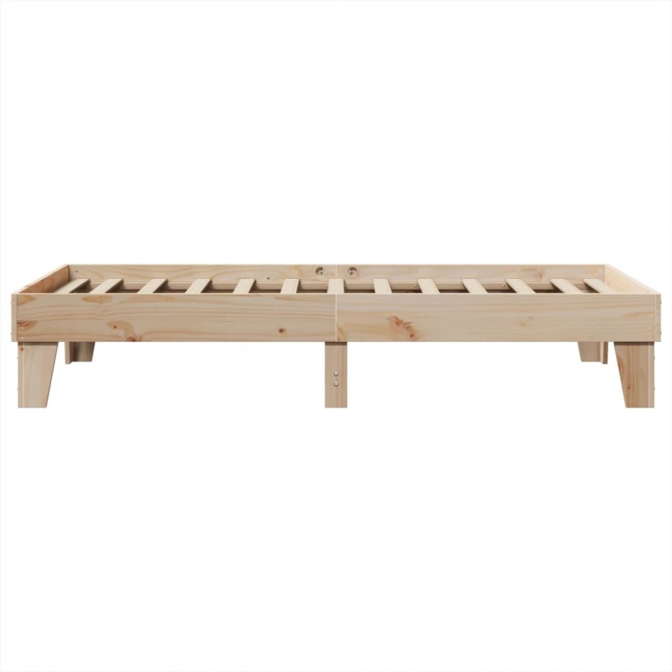 Estructura de cama sin colchón madera maciza de pino 100x200