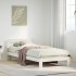Estructura de cama sin colchón madera de pino blanca 90x200
