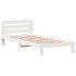 Estructura de cama sin colchón madera de pino blanca 90x200