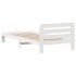 Estructura de cama sin colchón madera de pino blanca 90x200