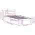 Estructura de cama sin colchón madera de pino blanca 90x200