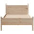 Estructura de cama sin colchón madera maciza de pino 100x200