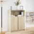 Aparador con LED madera de ingeniería roble Sonoma 77x34x100