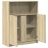 Aparador con LED madera de ingeniería roble Sonoma 77x34x100
