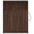 Aparador con LED madera ingeniería marrón roble 77x34x100