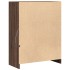 Aparador con LED madera ingeniería marrón roble 77x34x100