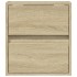 Muebles de TV de pared luces LED 2 uds roble Sonoma 41x31x45