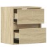 Muebles de TV de pared luces LED 2 uds roble Sonoma 41x31x45