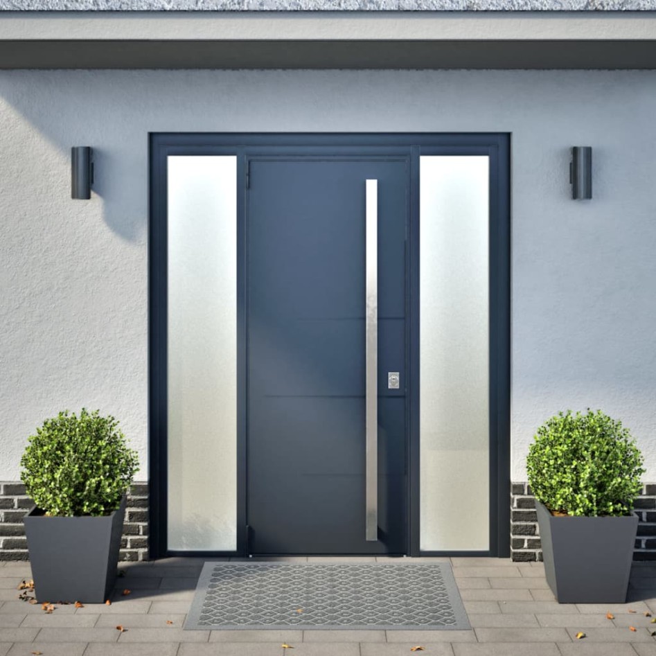 Jardineras 2 unidades acero gris antracita 40x40x40