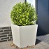 Jardineras 2 uds de acero blanco 50x50x50