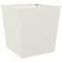 Jardineras 2 uds de acero blanco 50x50x50
