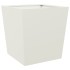 Jardineras 2 uds de acero blanco 50x50x50