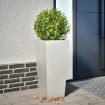 Jardinera de acero inoxidable 35x35x75 cm