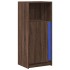Aparador con LED madera ingeniería marrón roble 42,5x34x100