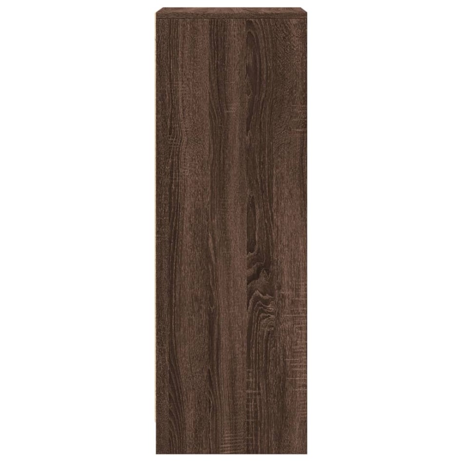 Aparador con LED madera ingeniería marrón roble 42,5x34x100