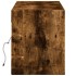 Mueble de TV de pared con luces LED roble ahumado 140x31x38