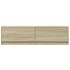 Mueble de TV de pared con luces LED roble Sonoma 140x31x38