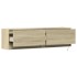 Mueble de TV de pared con luces LED roble Sonoma 140x31x38