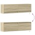 Mueble de TV de pared con luces LED roble Sonoma 140x31x38