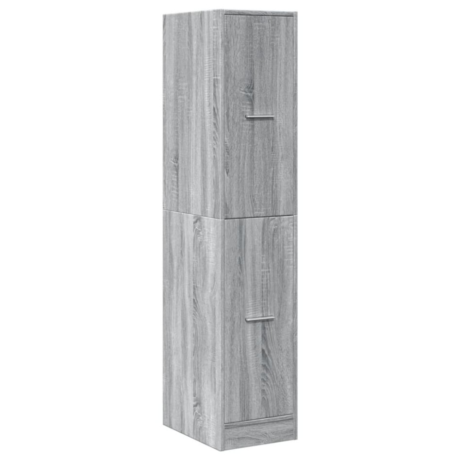 Armario botiquín madera ingeniería gris Sonoma 30x41x144,5