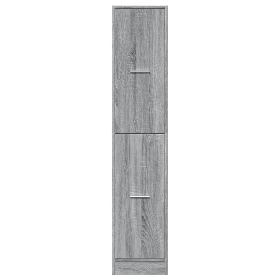 Armario botiquín madera ingeniería gris Sonoma 30x41x144,5