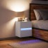 Mesita de noche de pared con luces LED