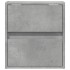 Mesitas de noche de pared con luces LED 2 uds gris