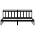 Estructura de cama de madera maciza negra super king 180x200