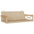 Banco columpio de ratán sintético beige 109x62x40