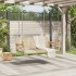 Banco columpio de ratán sintético beige 109x62x40