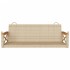Banco columpio de ratán sintético beige 109x62x40