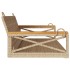 Banco columpio de ratán sintético beige 109x62x40