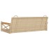 Banco columpio de ratán sintético beige 109x62x40