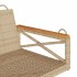 Banco columpio de ratán sintético beige 109x62x40