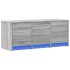 Mueble de TV con LED madera ingeniería gris Sonoma 97x34x40