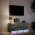 Mueble de TV con LED madera ingeniería gris Sonoma 97x34x40