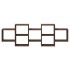 Estantería de pared madera ingeniería marrón roble 129x18x42